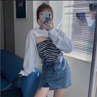 Set áo crotop kèm ba lỗ secxy