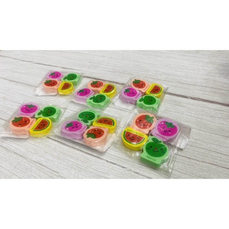Gôm tẩy chì trái cây 4 cục