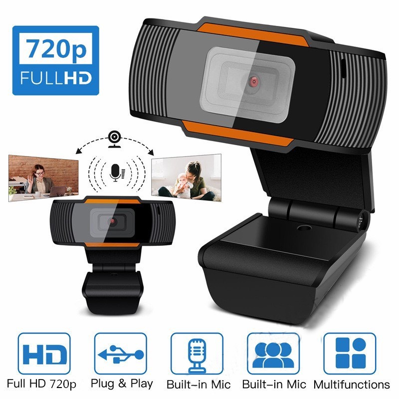 Webcam Máy Tính, Camera Có Mic 720p Cho Laptop Học Online Qua ZOOM, Trực Tuyến - Hội Họp - Gọi Video Hình Ảnh Sắc Nét