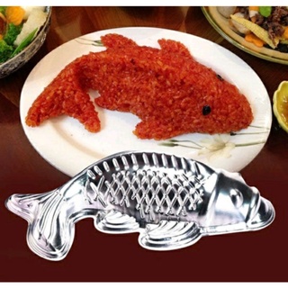 #Tốt# Khuôn nhôm đóng xôi hình cá chép, khuôn làm bánh nướng - bánh dẻo, ép giò chả - bánh mì - thạch rau câu dẻo loại 1