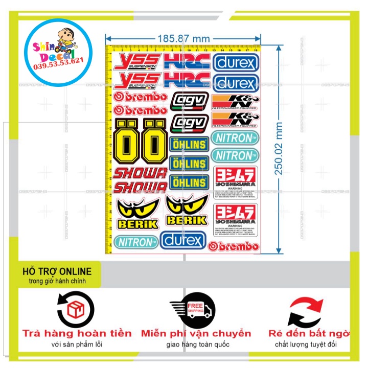 LOGO STICKER DÁN XE MÁY MẮT CÚ M31 - SHINDECAL2