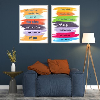 05 Combo Tranh Slogan Văn Phòng Tạo Động Lực Cao Cấp.