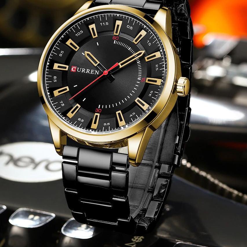 CURREN Giảm Giá!!! Đồng Hồ Analog Máy Quartz 9.9 8406 Bằng Thép Không Gỉ (Mã 3)