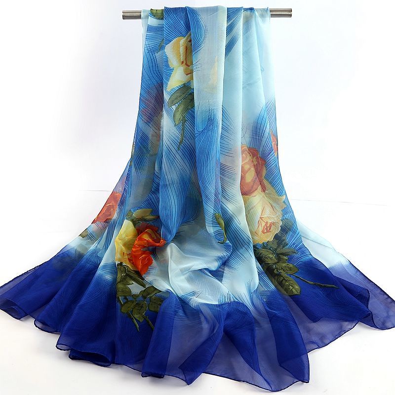 Khăn Choàng Đi Biển Vải Chiffon Cỡ Lớn Thời Trang Cho Nữ