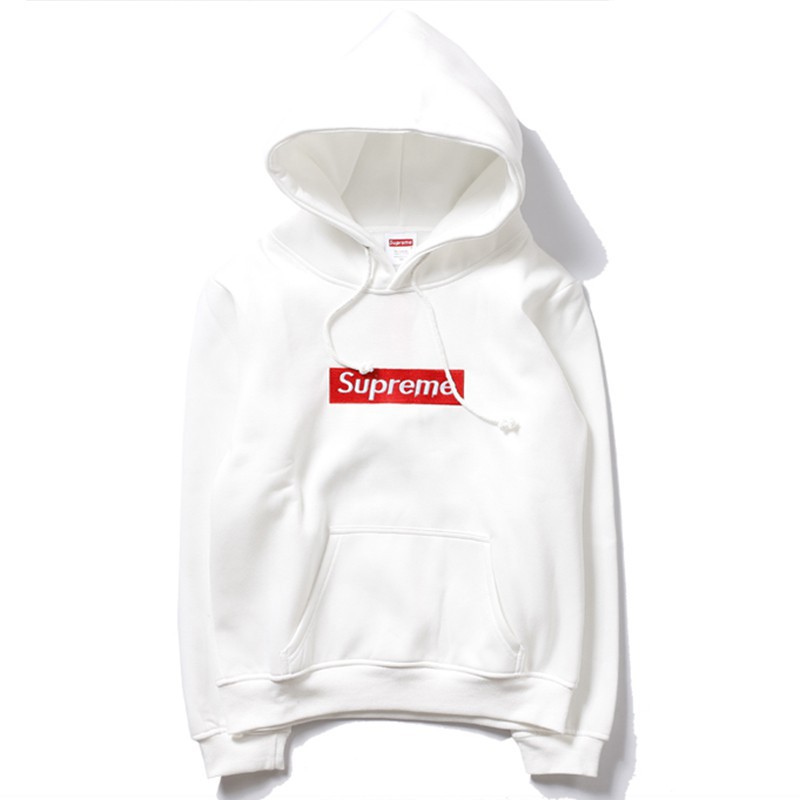 &#91; Hàng Có Sẵn &#93; Áo Hoodie Nữ Dáng Rộng In Chữ Supreme