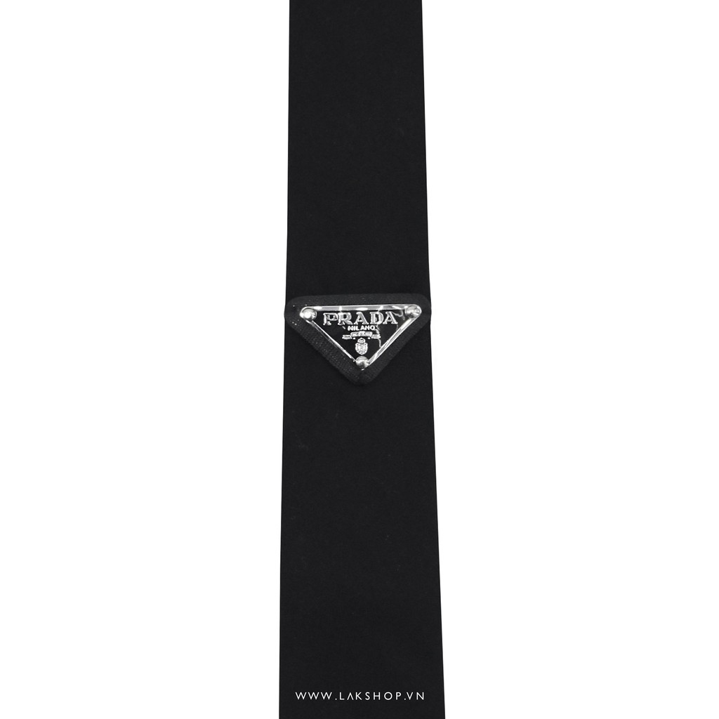 Cavat Prada Logo Gabardine Tie In Black