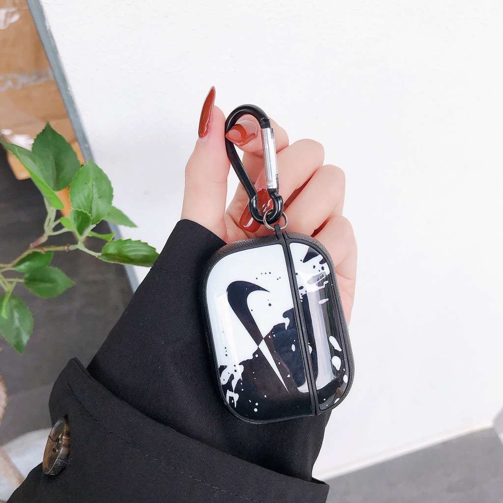 Vỏ Bảo Vệ Hộp Sạc Tai Nghe Airpods 1 2 3 pro Bluetooth Không Dây Bằng TPU Mềm Họa Tiết Nike