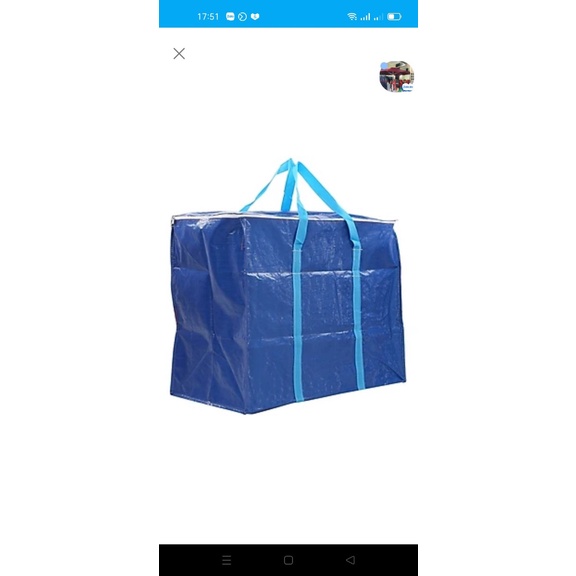 Túi vải bạt  dày màu xanh