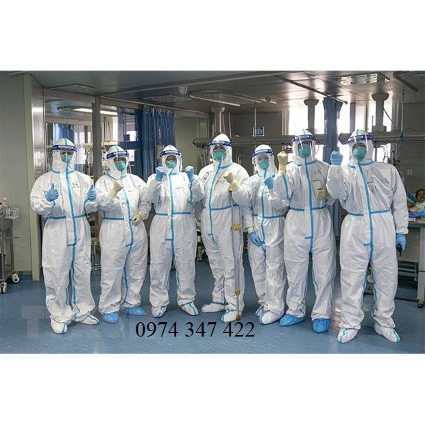 Quần áo chống hóa chất bảo hộ y tế KT2000PRO ép seam xanh