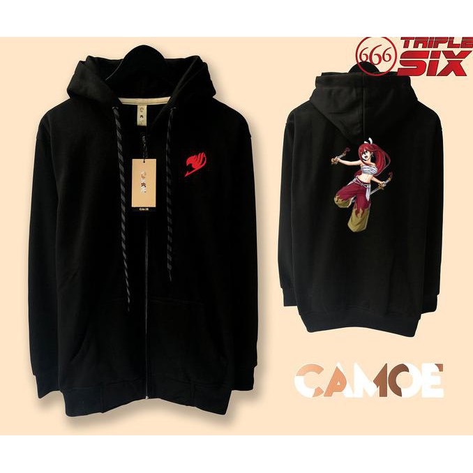 Áo Khoác Hoodie Khóa Kéo In Hình Anime Erza Scarlet Fairy Tail