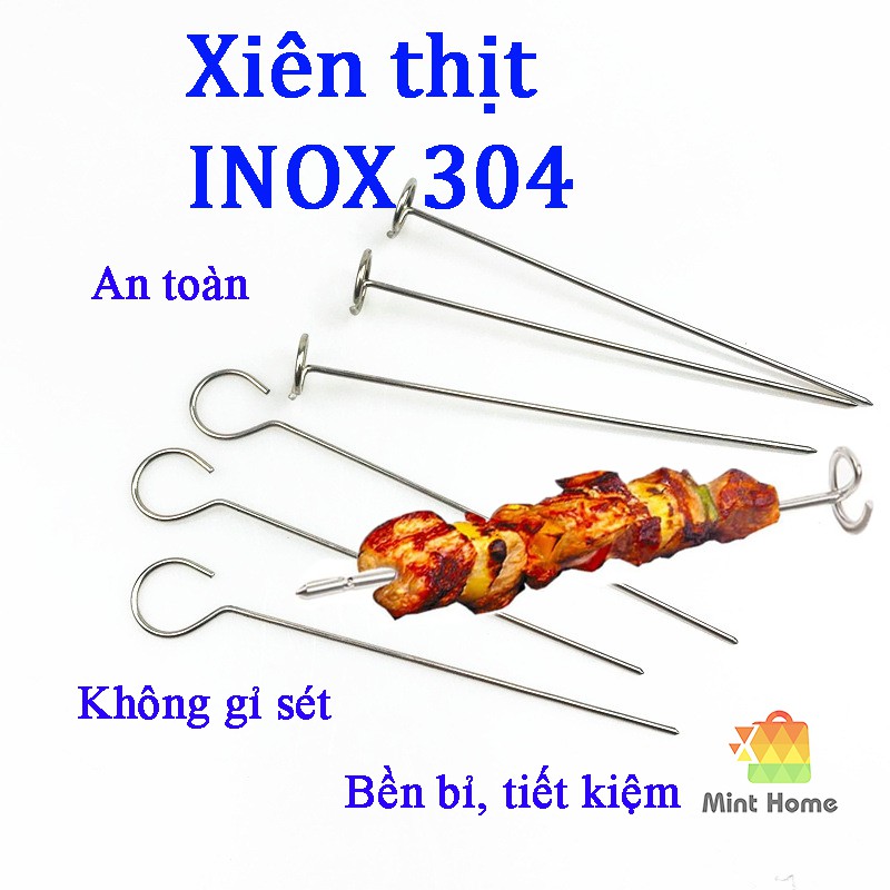 Xiên nướng thịt ướp sốt inox 304 nồi chiên không dầu ko