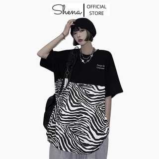 Áo phông unisex nam nữ vằn ngựa shena sp000314
