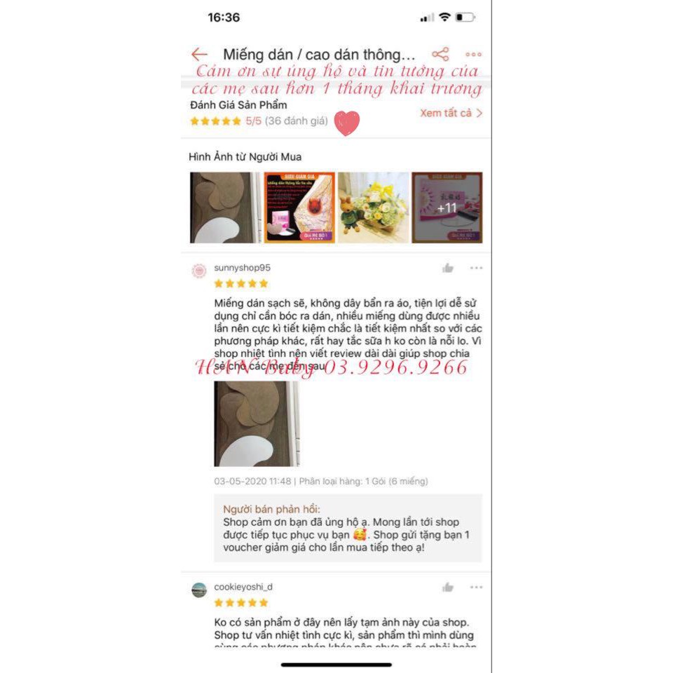 Miếng dán / cao dán thông tắc tia sữa nội địa Trung