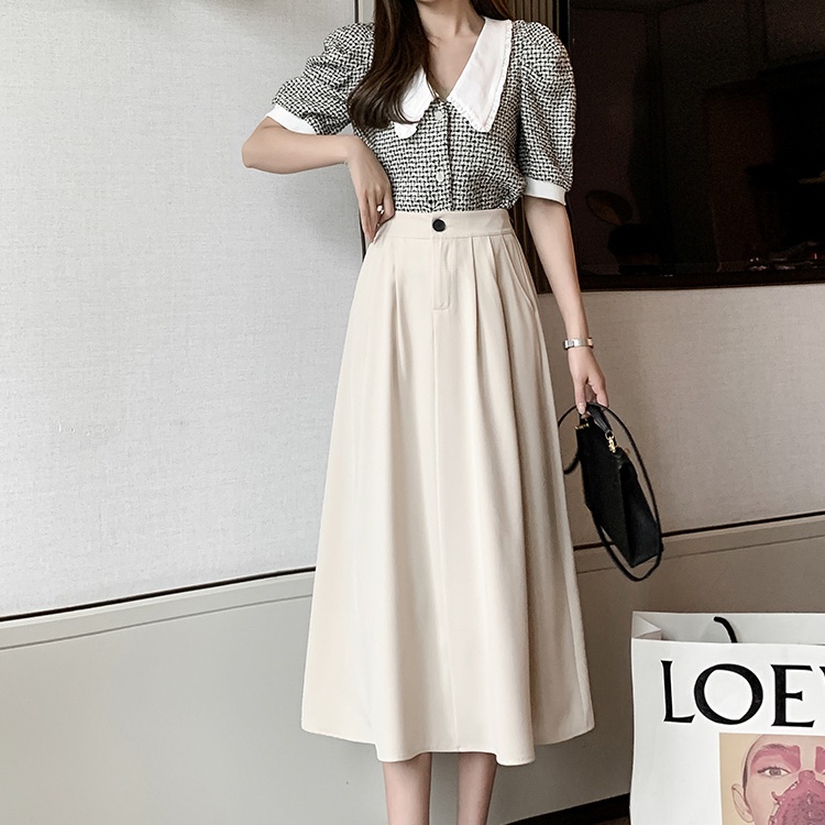 Chân váy SUXI dáng chữ A phong cách cổ điển