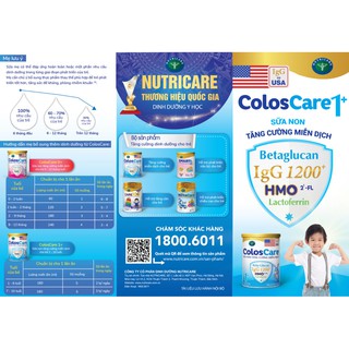 Sữa bột ColosCare 0+ (cho trẻ từ 0-12 tháng) 400g