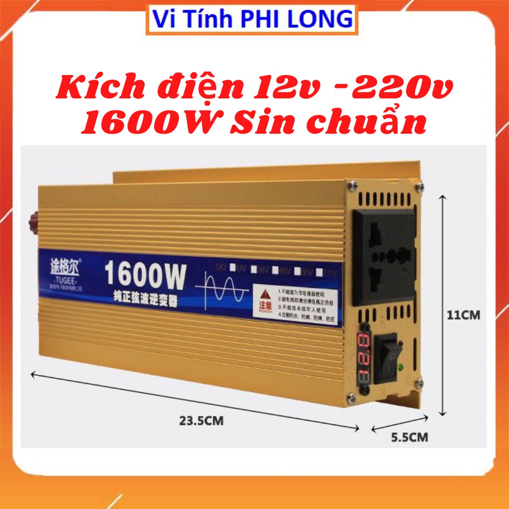 Inverter đổi điện 12v lên 220v 3000w sin chuẩn, biến nguồn DC 12v lên AC 220v sin chuẩn công suất 3000W