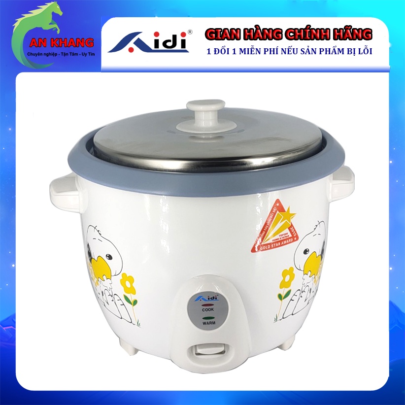 Nồi Cơm Điện 2.2L 2.2 Lít Aidi MR-SM2.2NR 6-8 Người Ăn - Chống Dính - Hàng Chính Hãng (Bảo Hành 12 Tháng)