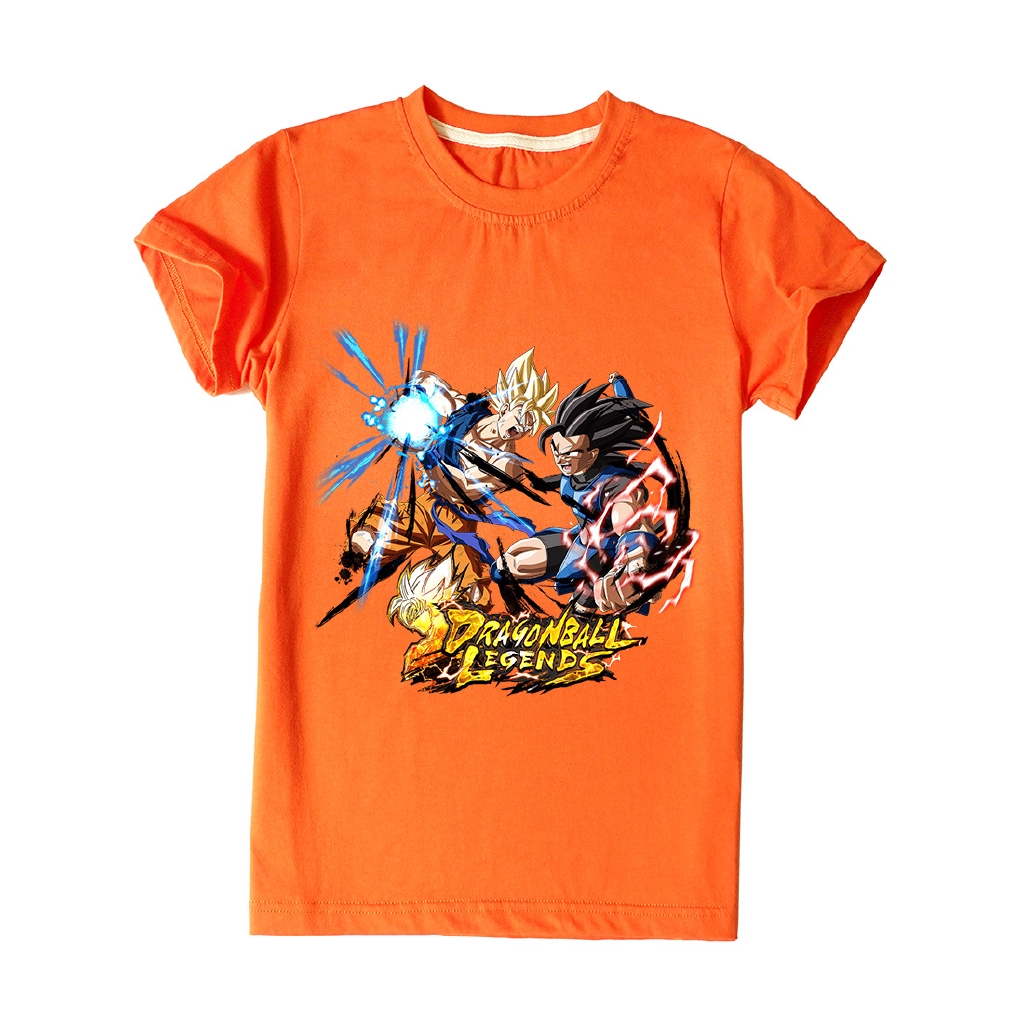 Áo Thun Ngắn Tay Họa Tiết Hoạt Hình Dragon Ball Z Goku Mẫu 2020 Dành Cho Bé 4-15 Tuổi