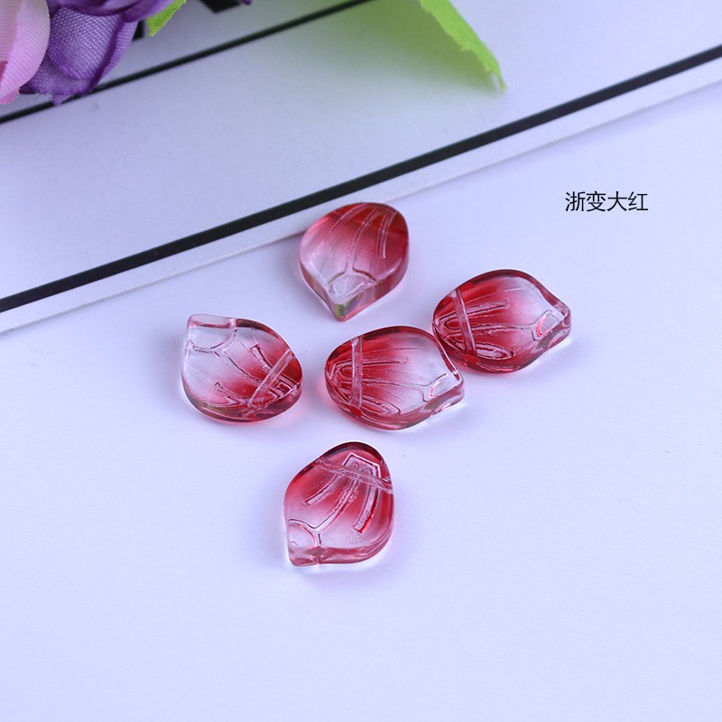 5 cánh hoa thủy tinh 9*12mm nguyên liệu làm trâm, làm trang sức