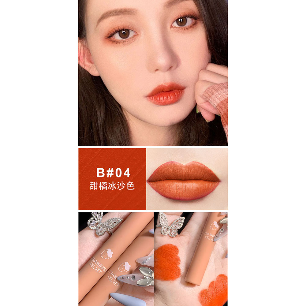 [Hàng mới về] Son môi mềm mịn có 6 màu sắc tùy chọn trang điểm tự nhiên kiểu Hàn Quốc