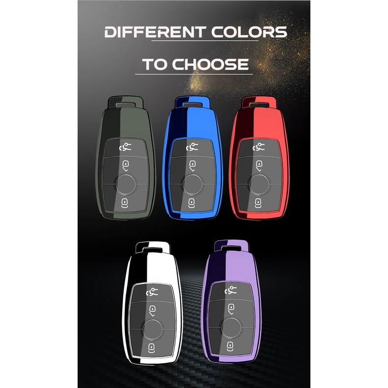 Vỏ chìa khóa ô tô Benz Electroplate TPU Thích hợp cho 2022 Mercedes-Benz E300L GLC260