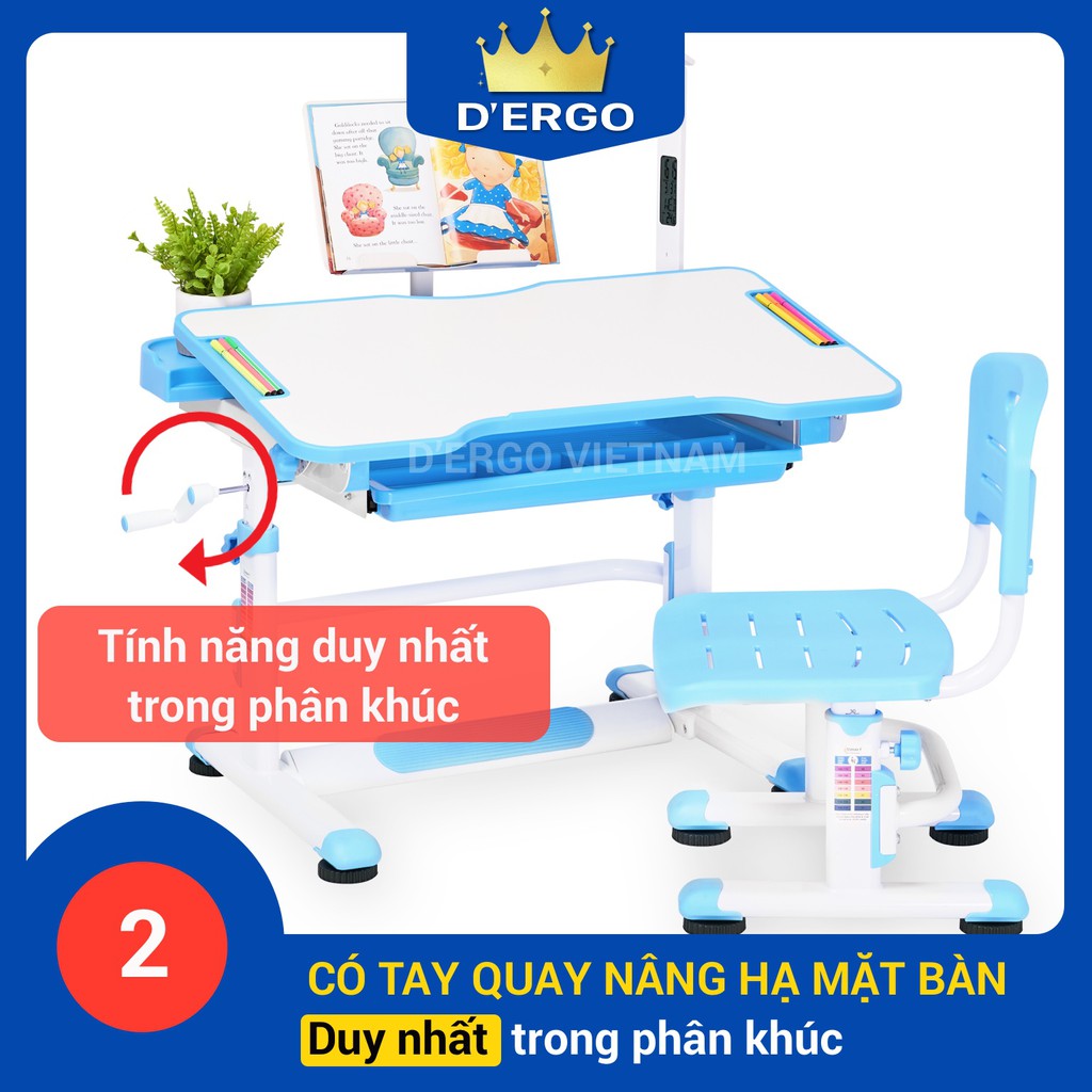 {Chính Hãng D'Ergo} Bộ bàn học chống gù, chống cận iSmart-D8 | BigBuy360 - bigbuy360.vn