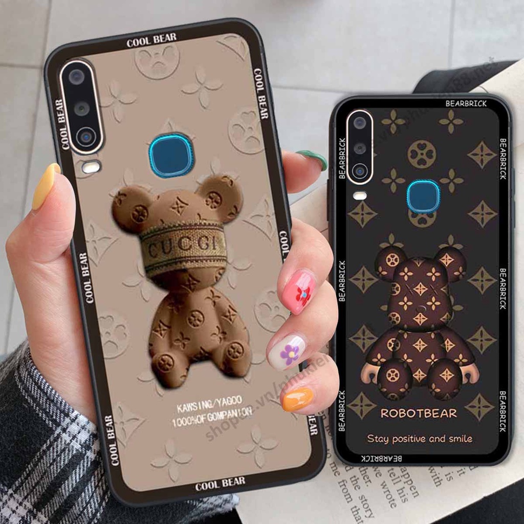 Ốp Vivo U10 / Y12 / Y15 / Y17 bear, k@ws thương hiệu phong cách ốp lưng thời trang cao cấp