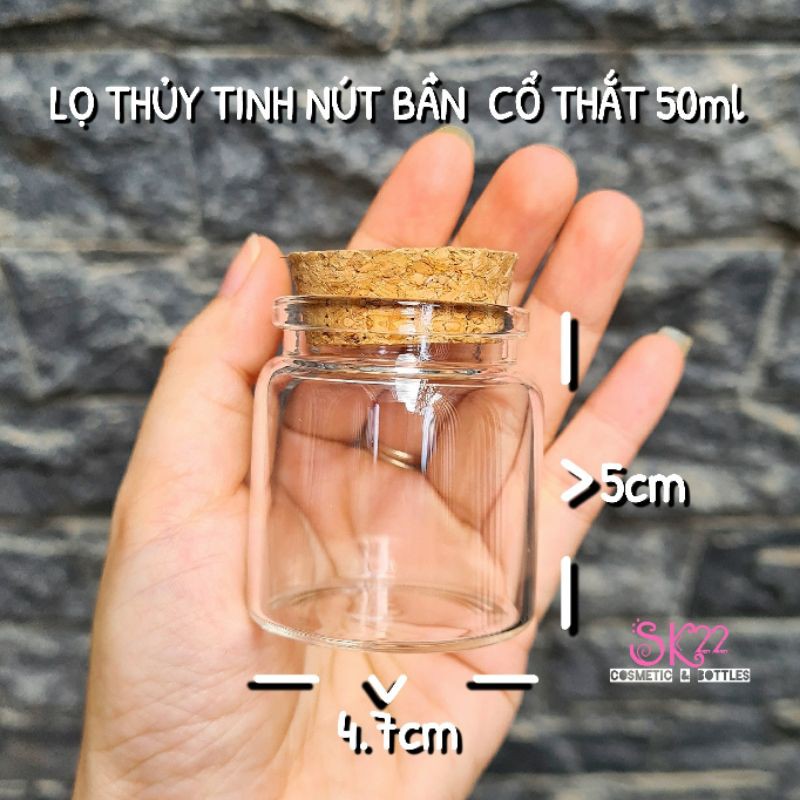 🎀LỌ THỦY TINH NÚT BẦN CỔ THẮT 50ml/100ml/150ml🎀