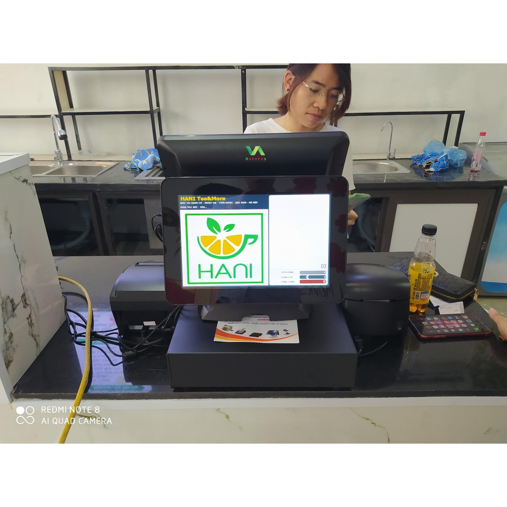 Trọn Bộ Máy Pos 2 Màn Hình ( 15x12 ) NAKA 2727 | BigBuy360 - bigbuy360.vn