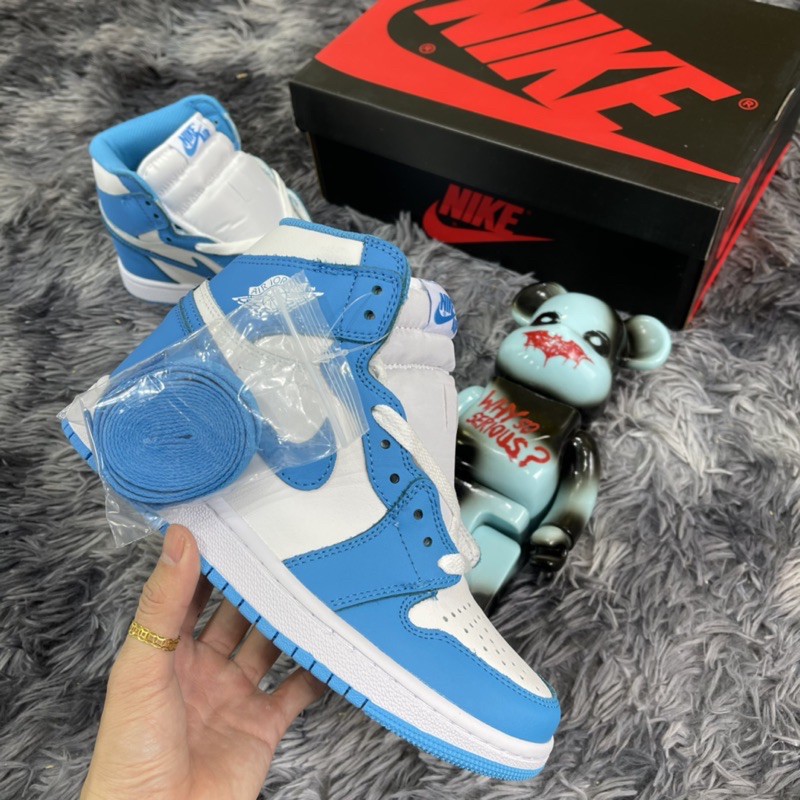 Giầy thể thao mid unc university xanh trắng cao cổ mới HOT (ảnh thật + full size)