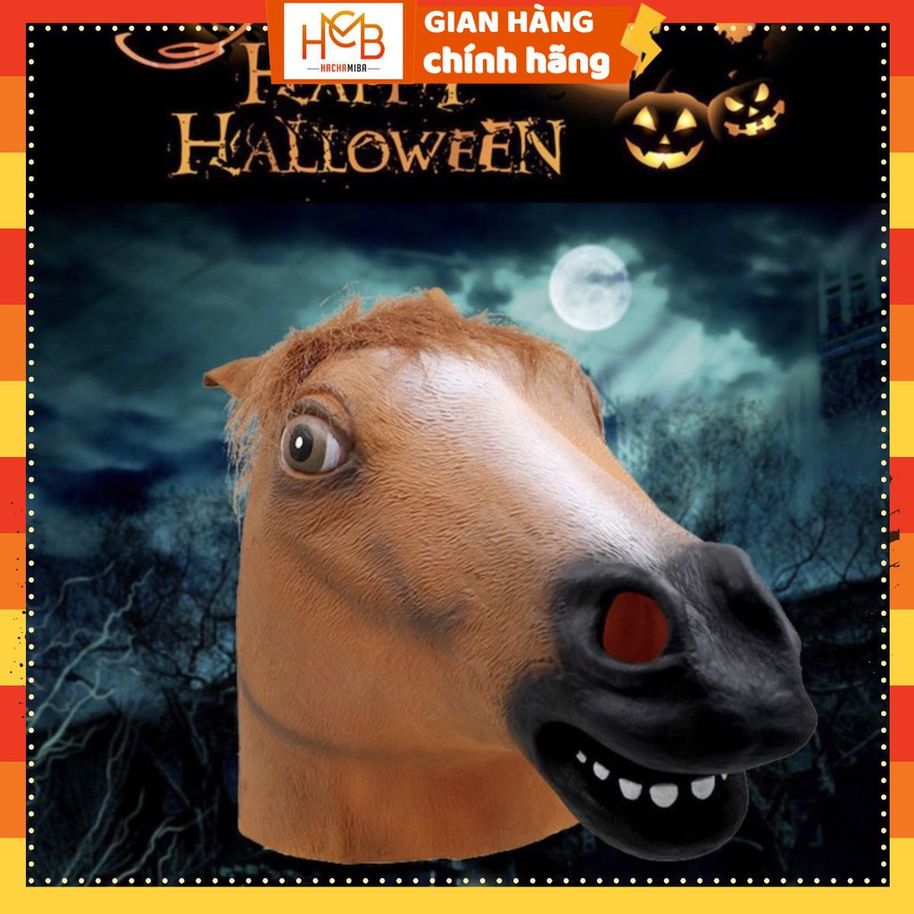 Mặt Nạ Đầu Ngựa Nâu - Horse Head Mask Chuẩn Điện Ảnh Hollywood