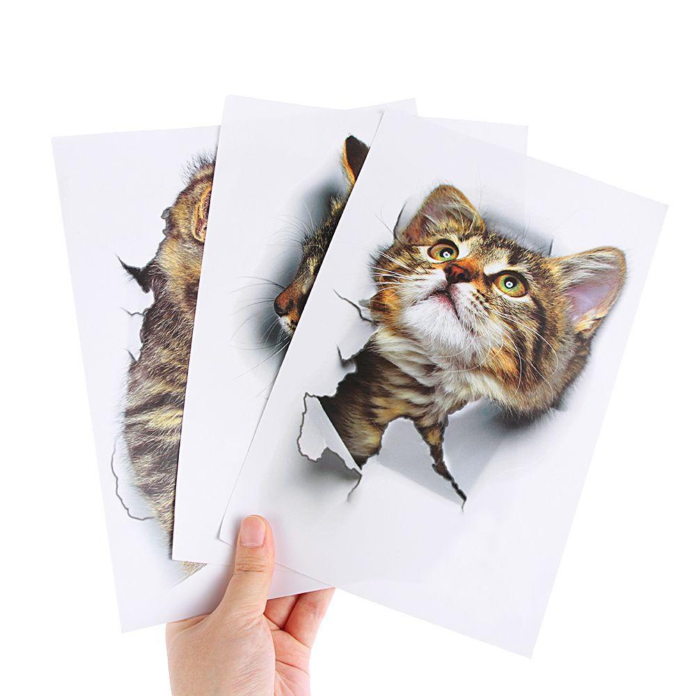 Bộ 3 Miếng Đề Can Dán Nắp Bồn Cầu / Cửa Sổ / Nhà Tắm / Tủ Lạnh