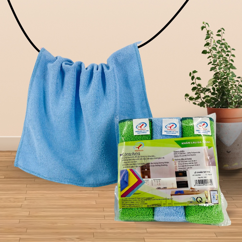 Set 3 Khăn Lau Đa Năng Xuất Hàn Microfiber M310