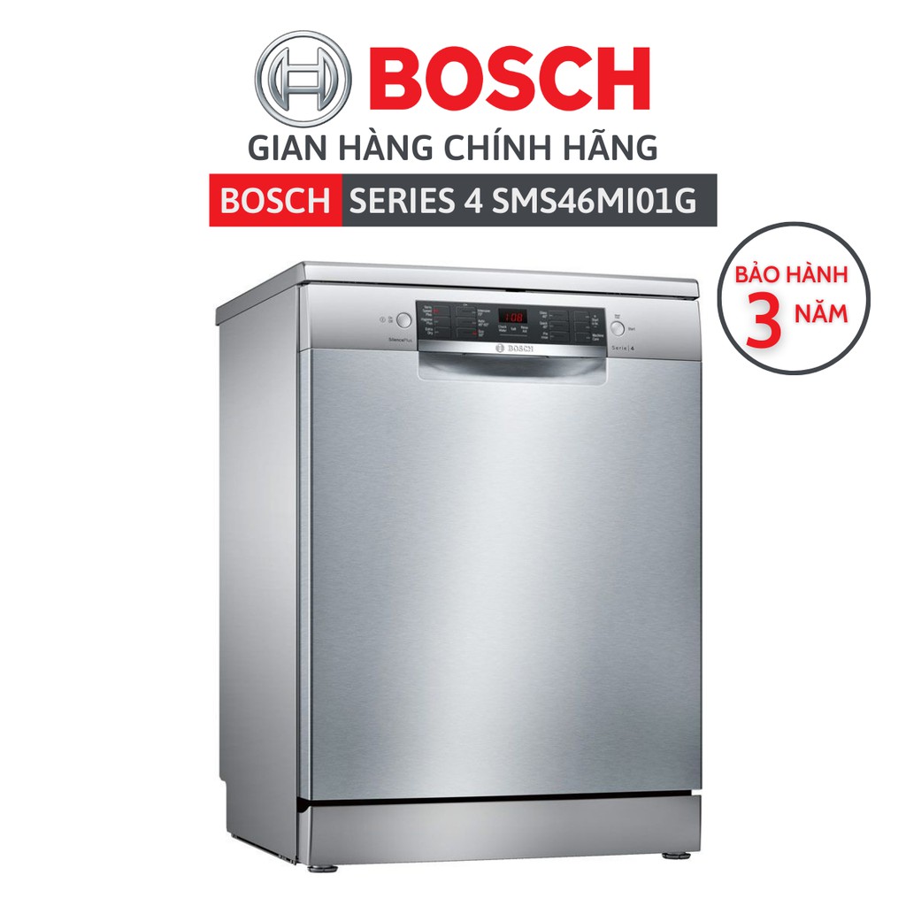 [CHÍNH HÃNG] Máy rửa chén độc lập Bosch SMS46MI01G 14 bộ - Series  - Sản xuất tại Đức - Bảo hành 3 năm chính hãng HMH