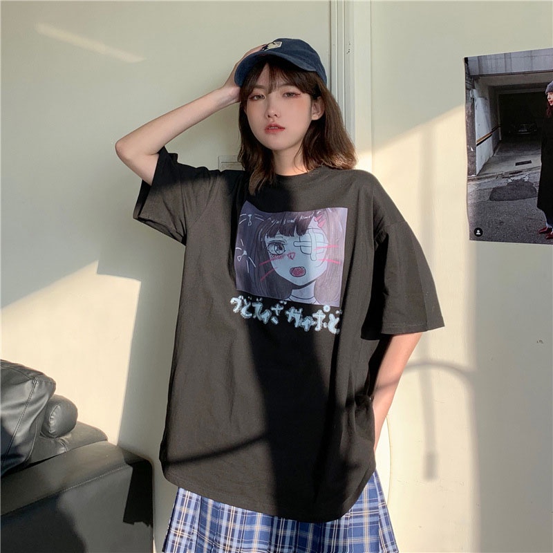 Áo thun XINLANYASHE ngắn tay dáng rộng phong cách hàn quốc cho nữ