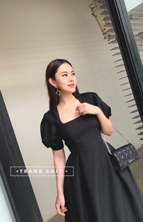 {Ảnh thật} Đầm maxi tay bồng lụa cao cấp