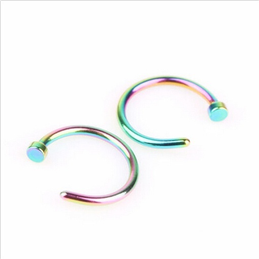 2 Khuyên mũi bằng thép không gỉ thời trang dành cho nam và nữ