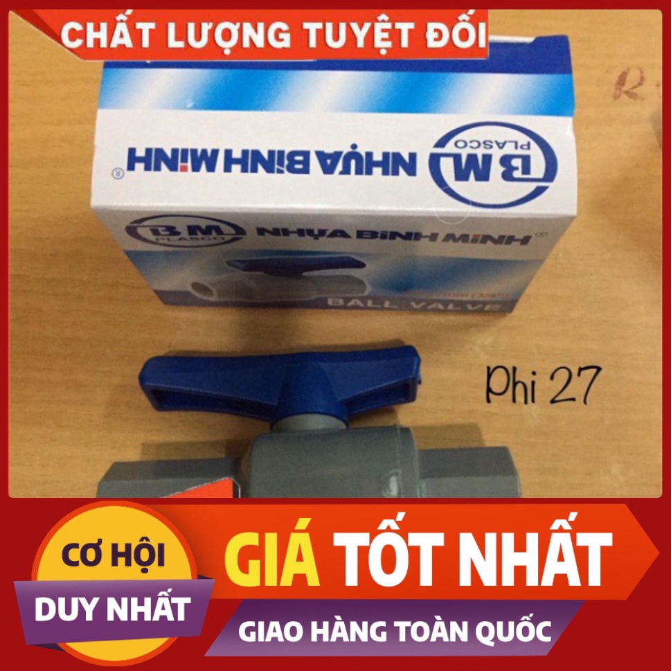 Van khóa ống nước loại tốt 21, 27,34 BÌNH MINH |Khóa nước 21, 27, 34 | Val khóa loại tốt