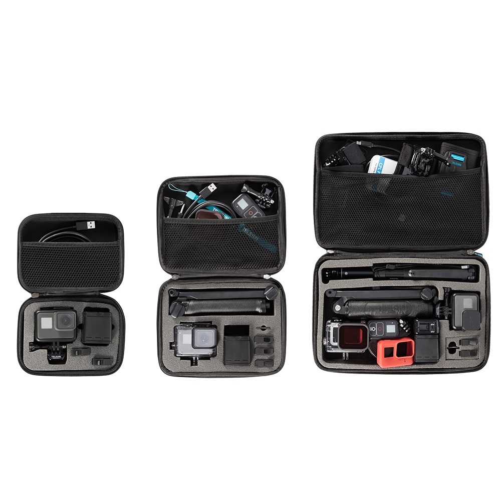 Hộp đựng bảo vệ bằng eva cho máy ảnh GoPro Hero 9 8 7 6 5 4 3 2 SJ4000 5000 Xiaomi YI 4K