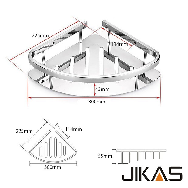 Giá kệ để đồ phòng tắm đa năng 1 tầng inox 304 9083