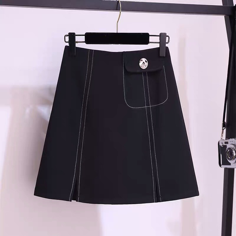 [Chân váy xẻ] Chân váy ngắn nữ chỉ nổi xẻ cách điệu, Chân váy chữ A công sở MS01 | BigBuy360 - bigbuy360.vn