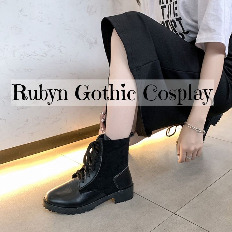 [KÈM VIDEO] 🔥 Giày Boots Cổ Cao Da PU phối da lộn cá tính