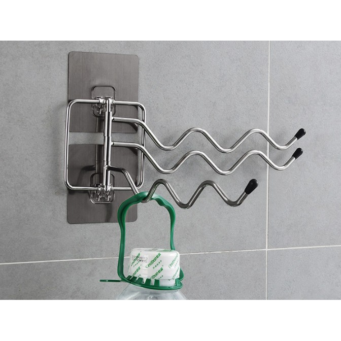Giá treo khăn tắm inox dạng sóng xoay 180 độ