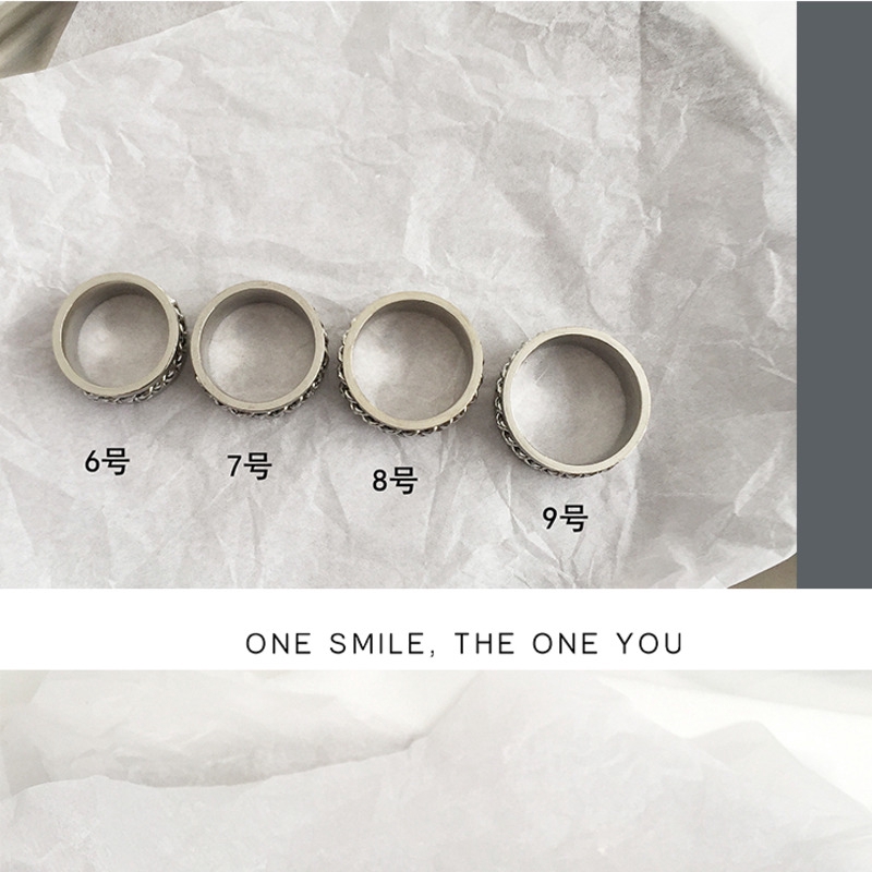 Nhẫn đeo tay bằng thép không gỉ thời trang cá tính cho cặp đôi