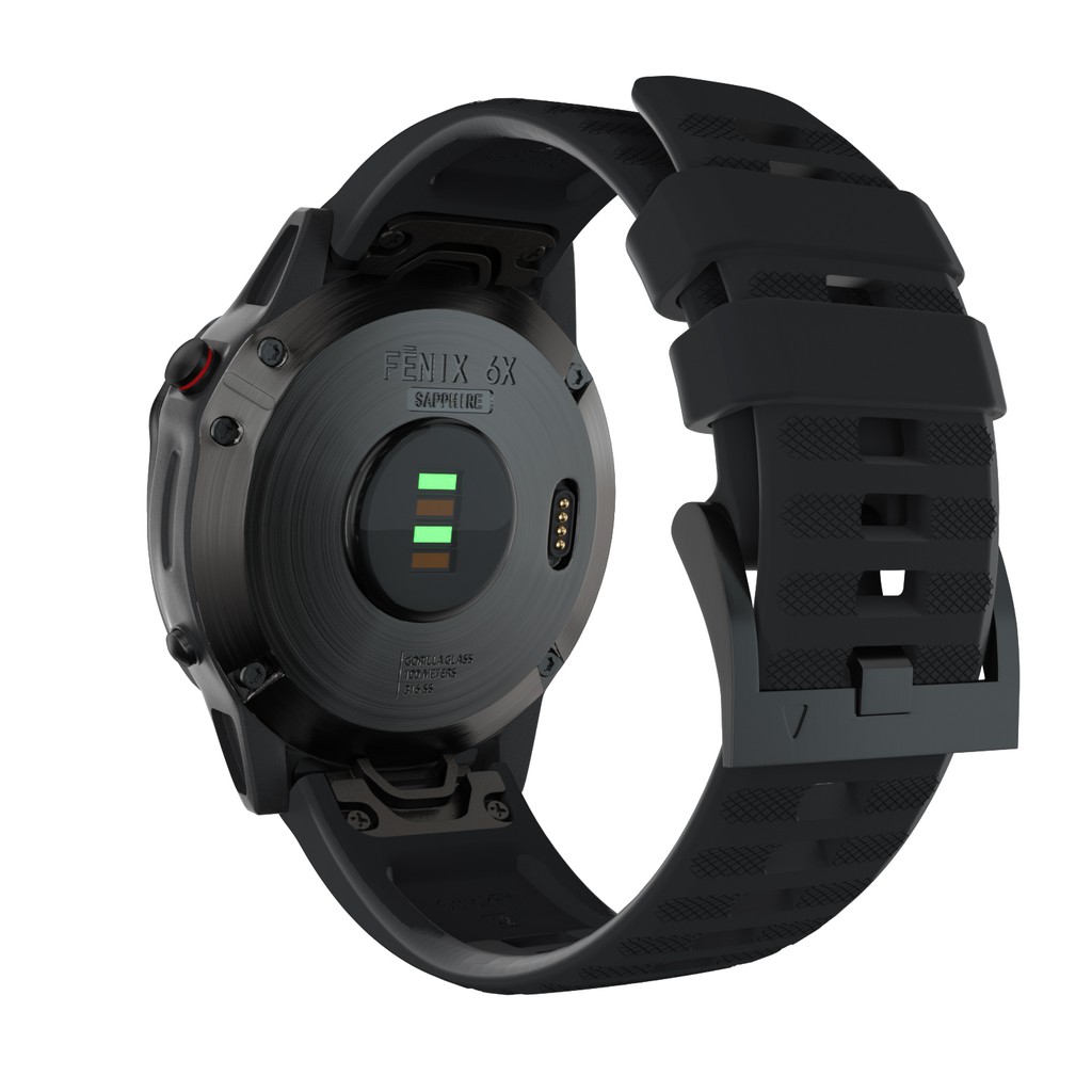 Dây đồng hồ đeo tay bằng silicon rộng 26mm đính sapphire cho Garmin Fenix 6X/Fenix 5X/5X Plus/Fenix3/3 HR/3