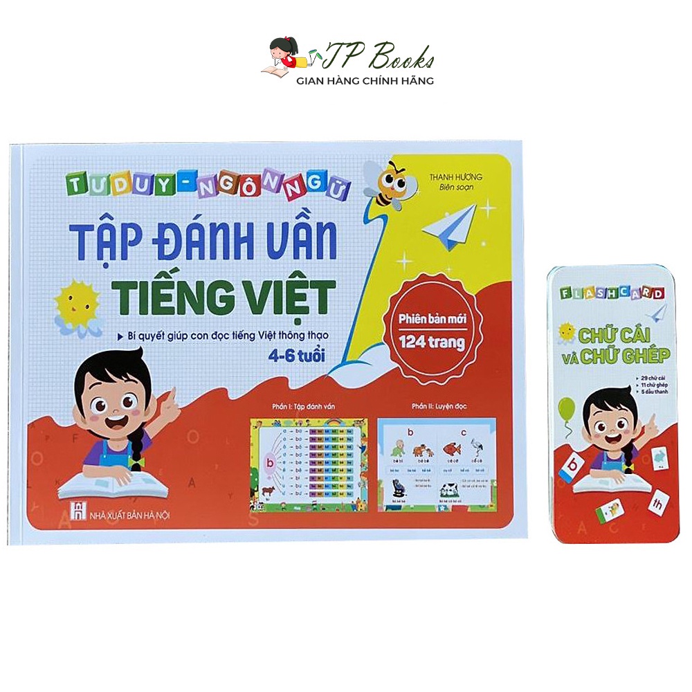 Sách - Tập Đánh Vần Tiếng Việt Phiên Bản Mới 2022 Kèm File Đọc Và Video Hướng Dẫn Cách Ghép Vần Cho Bé