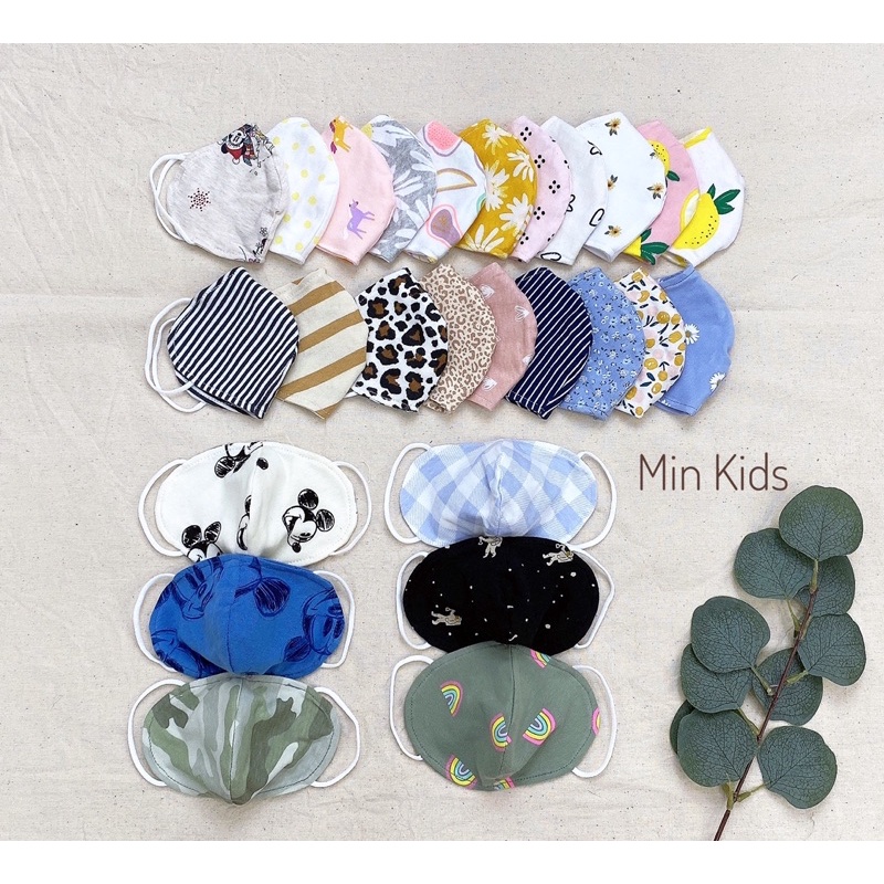 Khẩu trang vải cotton cho bé 0-10y ( giao màu ngẫu nhiên)