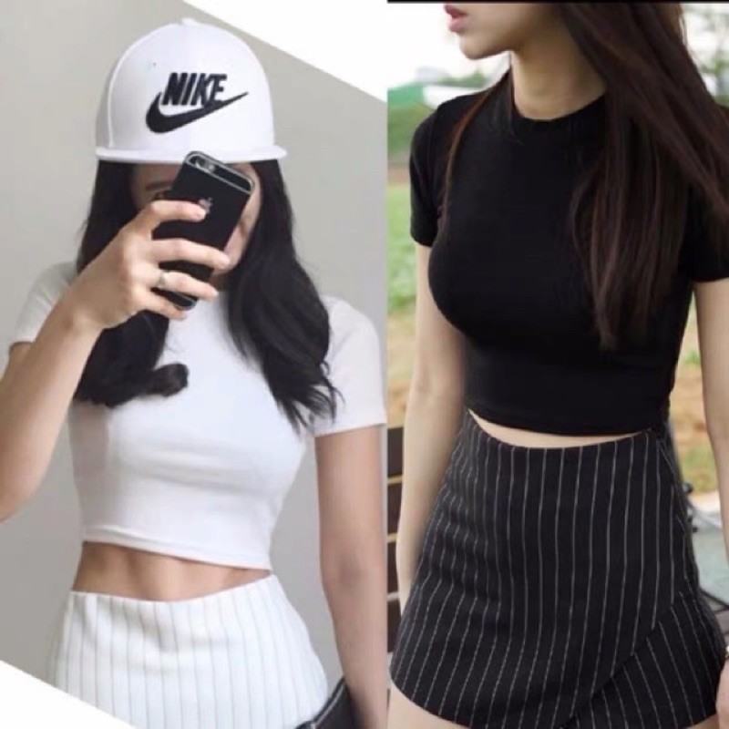 Áo Crotop Body - Áo Croptop Trơn Ôm Dáng Trẻ Trung - Áo Thun Unisex(có video ảnh thật)