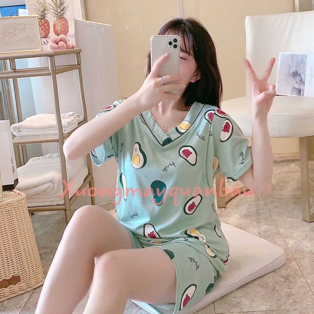 Đồ bộ bầu và sau sinh - Bộ mặc nhà ĐÙI chất thun sữa mềm mịn BĐ827