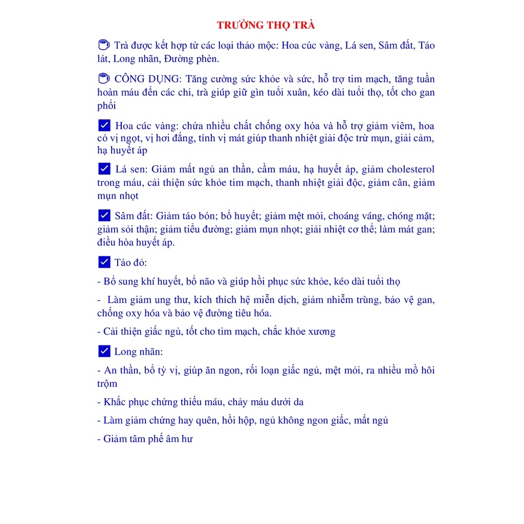TRƯỜNG THỌ TRÀ - TRÀ HOA KÉO DÀI TUỔI THỌ